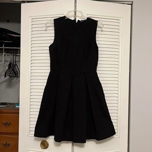 Black fit and flare gap dress